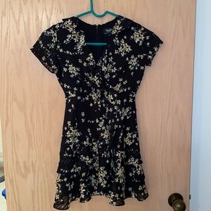 Bardot junior black floral ruffled dress